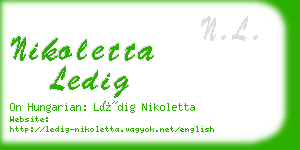 nikoletta ledig business card